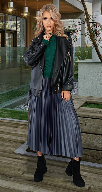 Шкіряна куртка OVERSIZE Київ - фото 2