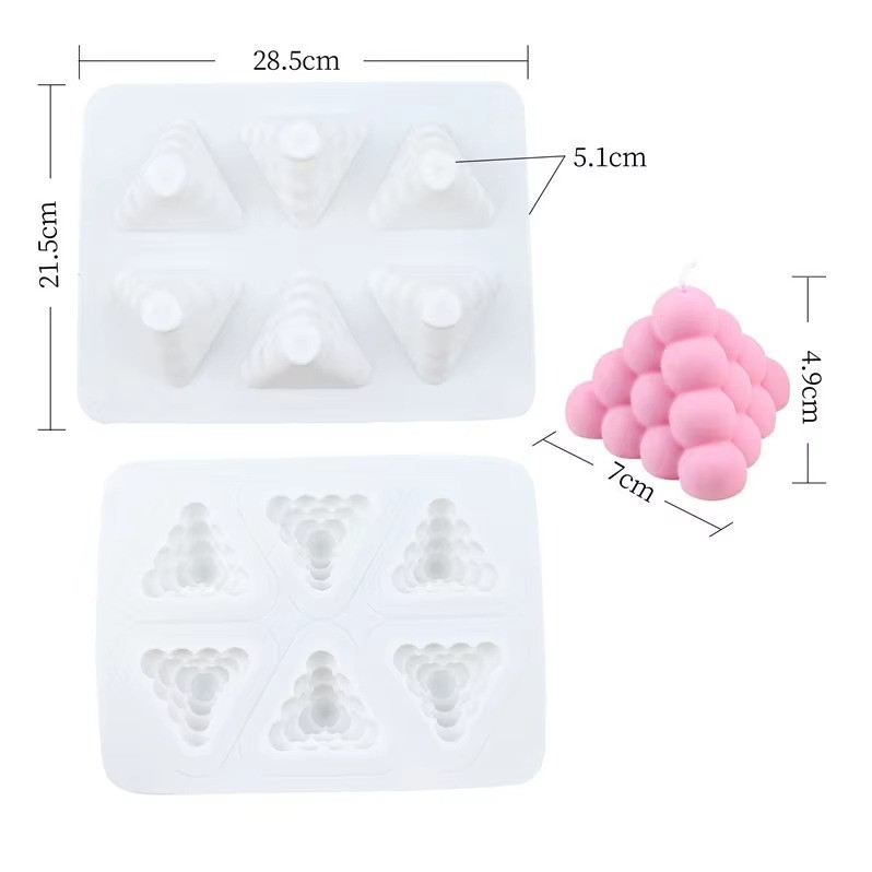 Силиконовая форма для изготовления свечек 6в1 28.5 x 21.5 х 5.1 cм 