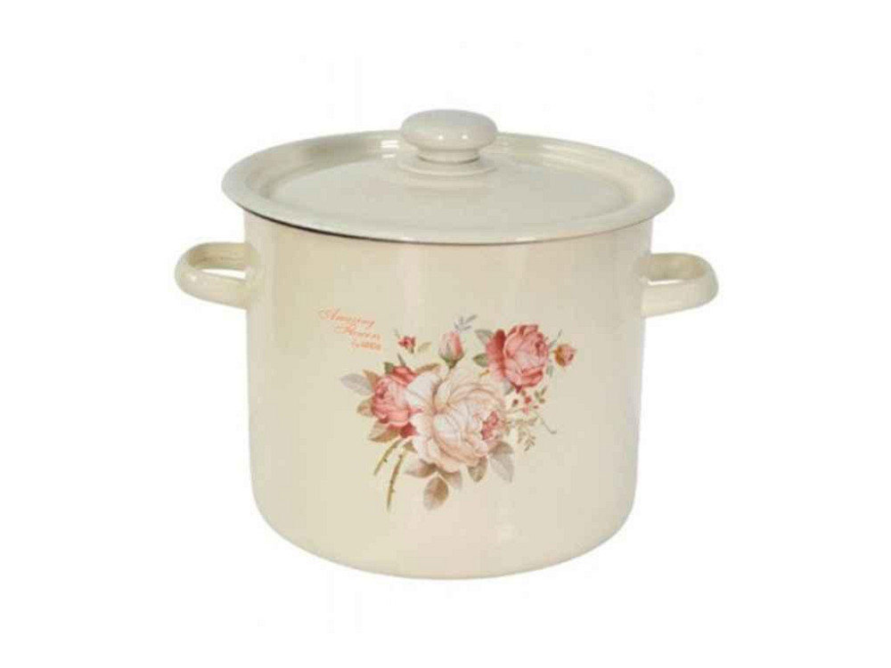 Каструля ем. 7л /2 цилиндрическая Rose Amazing Flowers (milk) (І1620/2) ТМ IDILIA Киев - изображение 1
