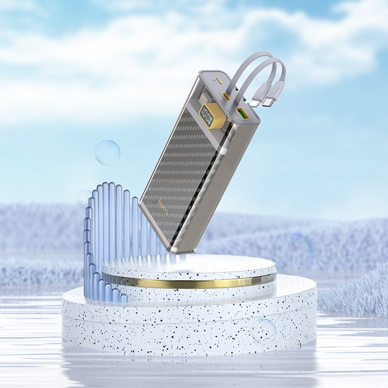 Зовнішній акумулятор HOCO J104A Discovery edition 22.5W fully compatible power bank with cable(20000mAh) Gray Київ - фото 7