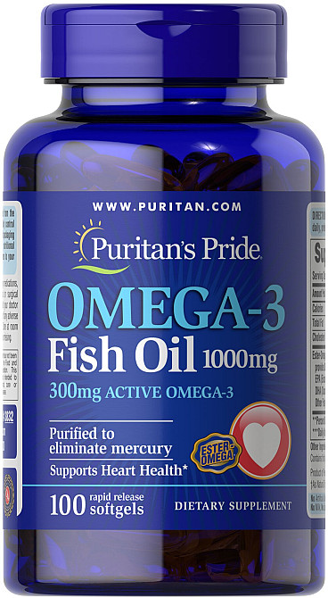 Риб'ячий жир Омега-3 (Omega-3 Fish Oil) 1000 мг 100 капсул Київ - фото 1
