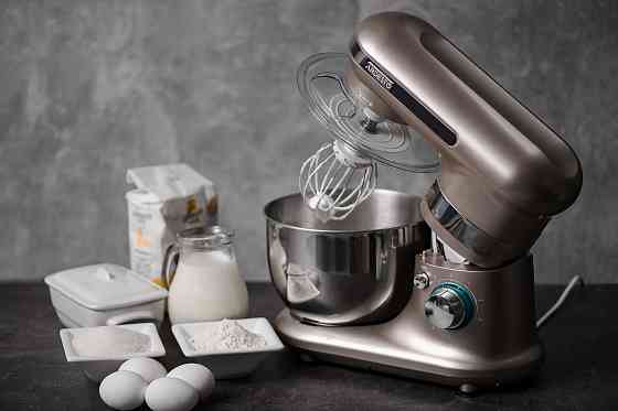 Міксер ARDESTO планетарний 800Вт, насадки-3, чаша-нерж., метал, 4л, Pulse-режим, жовтий Киев