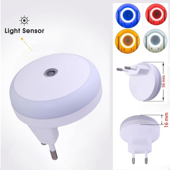 Ночник FanFuGuo 608, 3 шт., LED ночник с датчиком сумерек, автоматическое включение, красный, для детской, коридора Киев
