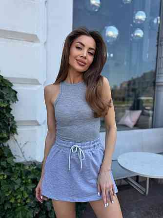 Жіноча літня спідниця-шорти турецька двонитка Меланж, 42 Одеса