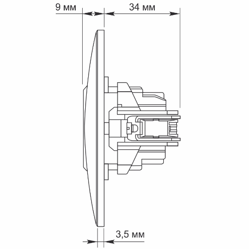 BINERA чорний графіт Розетка внутрішня 1-а із заземленням Videx Житомир - изображение 2