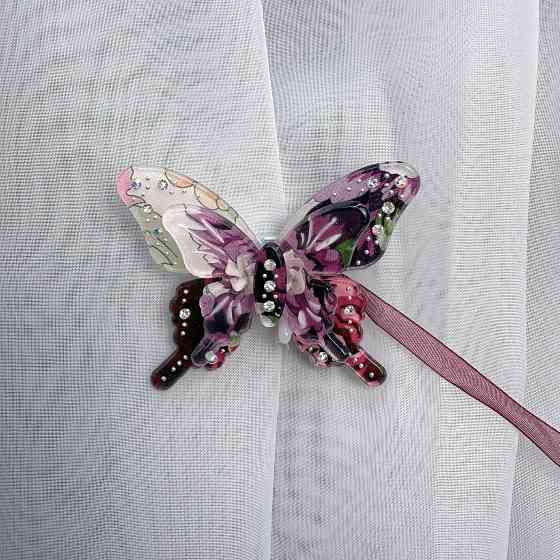 Магніти для штор і гардин Метелик Люсі набір 2 шт фіолетовий 81-275 Київ