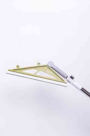 Трикутна швабра з металевою ручкою та гумовою кромкою для плитки, ламінату, лінолеуму, вологого прибирання HP-35015-38 Київ