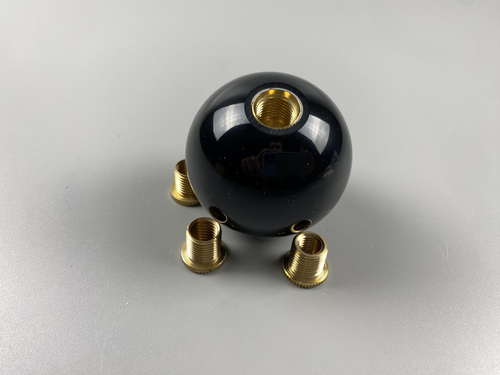 Наконечник на ручку кп набалдашник, насадка на важіль перемикання передач кп 52 мм зі штуцерами чорний Мукачево - фото 10