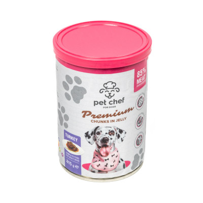 Влажный корм для собак Pet Chef С индейкой 415 г (4820255193601) Винница - изображение 3