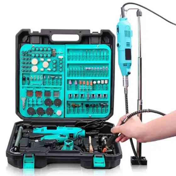 Ручний електричний гравер + гравер Mini 12V з 236 насадками, електричний електричний міні, Дриль гравер LS-69 Львів