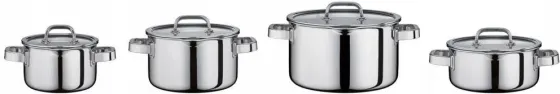 Spring Набір каструль Ze Szklanymi Pokrywami 4 El. Stal Nierdzewna Szkło (Sp0680800604) Київ