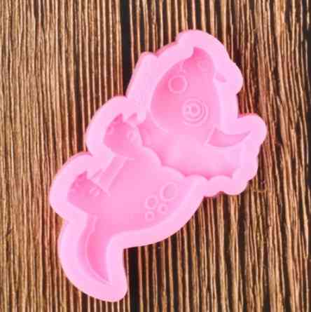 Молд силиконовый Динозавр 42 на 77 мм розовый Киев