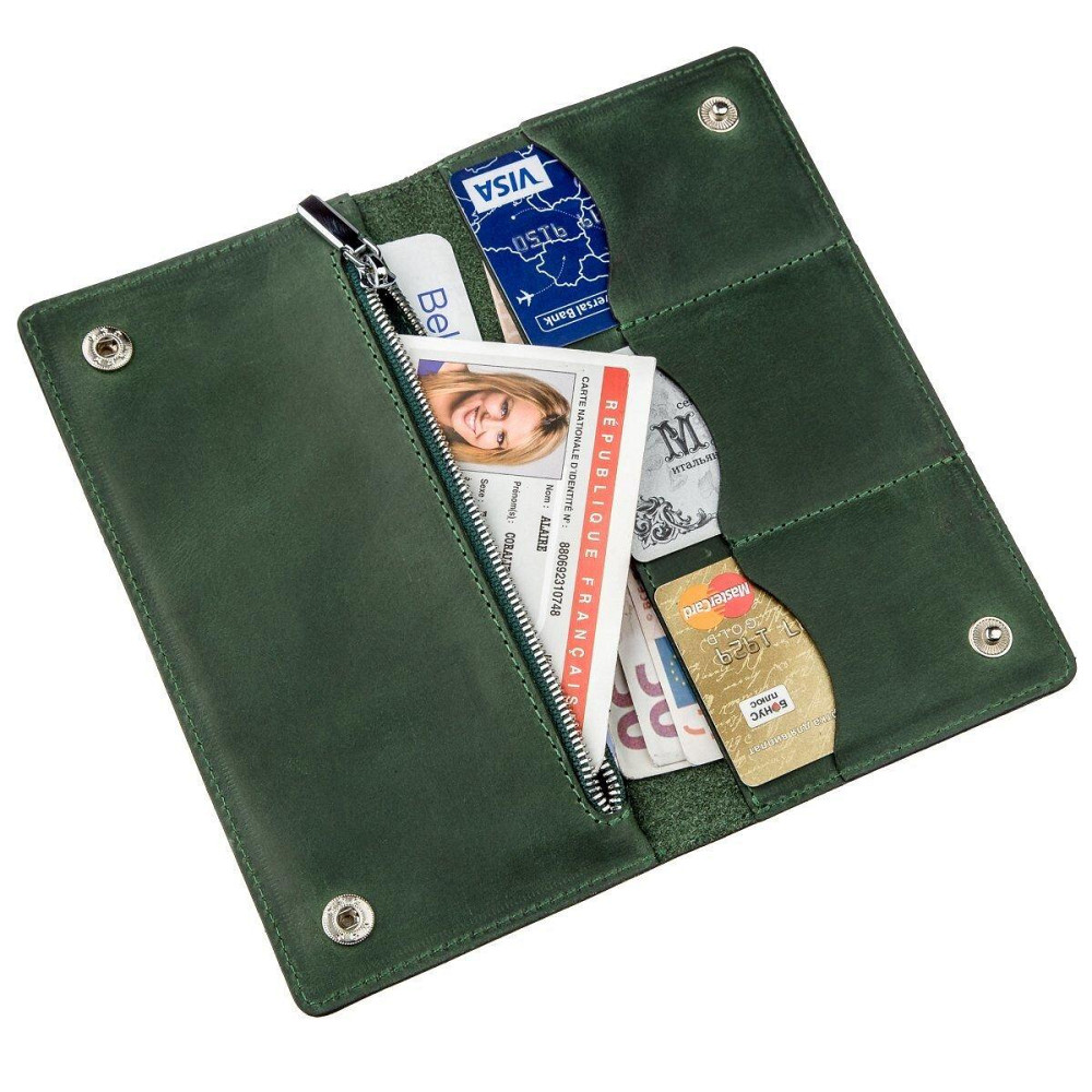 Гаманець унісекс вертикальний Зелений (SHVIGEL) Київ - фото 4