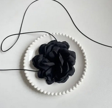 Чокер довга чорна Квітка Київ - фото 2