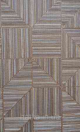 Шпалери вінілові на флізеліні AdaWall Omega1.06х10 геометрія 3д фігури смуги структурні коричневі 23209-6 Київ