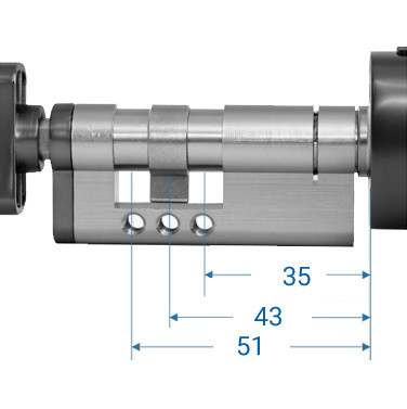 Умный дверной биометрический замок (цилиндр) SEVEN LOCK SL-7773BF silver (40-106 мм) Киев - изображение 13