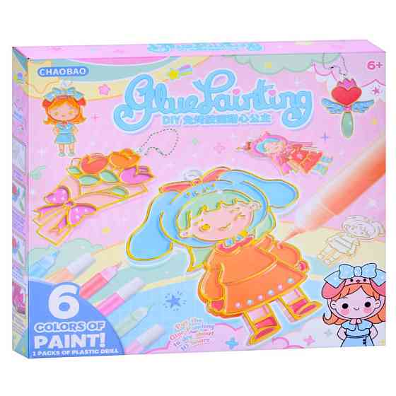 Дитячий набір для творчості "Підвіска-розмальовка" 7600-1-23-21-2123-2 ланцюжок, фарби 6 кольорів Вінниця