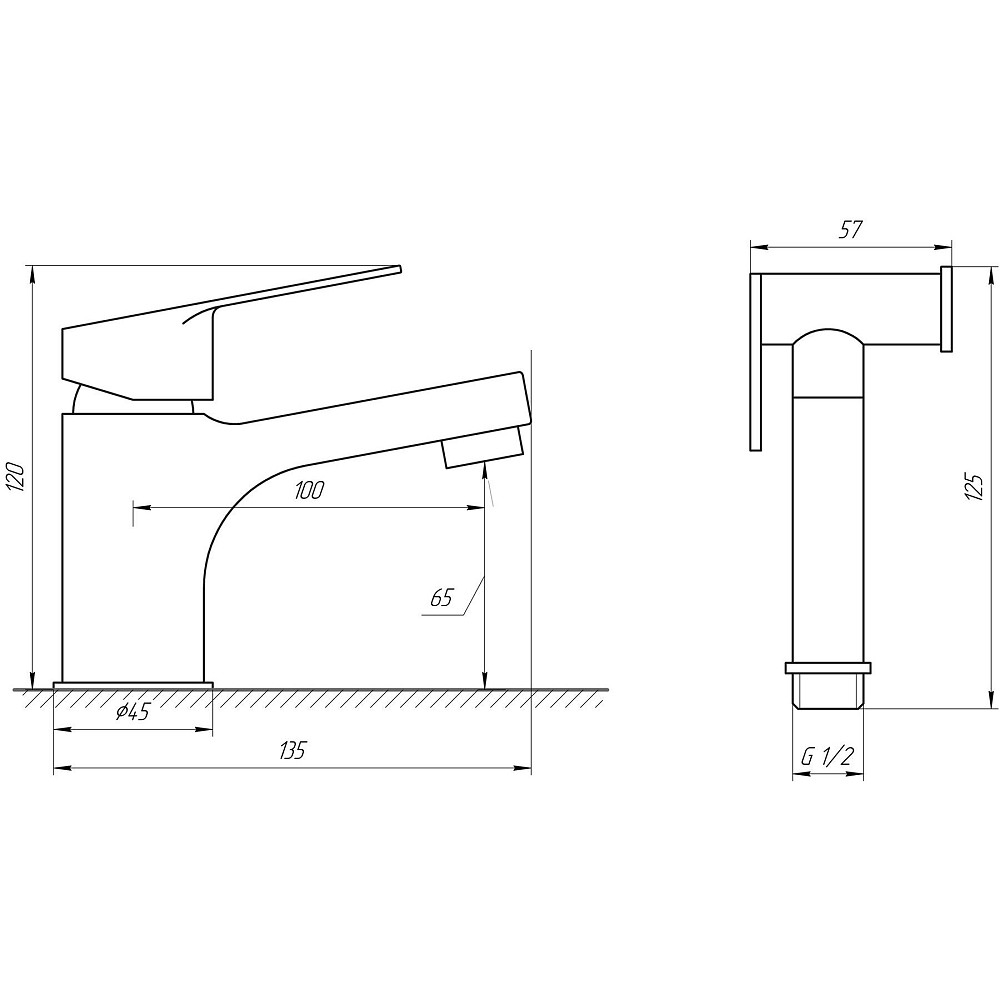 Змішувач для умивальника TOPAZ CAPRI TCA-15206-H43 гігієнічний зі стоп-лійкою вбудований клапан D35 Тернополь - изображение 7