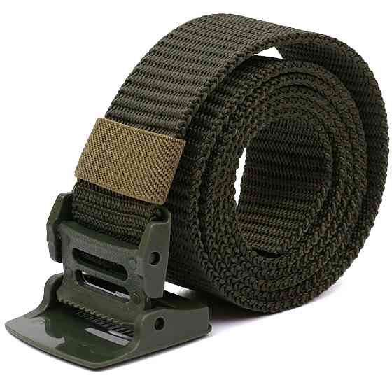 Удобный текстильный мужской ремень Vintage 20582 Зеленый Киев