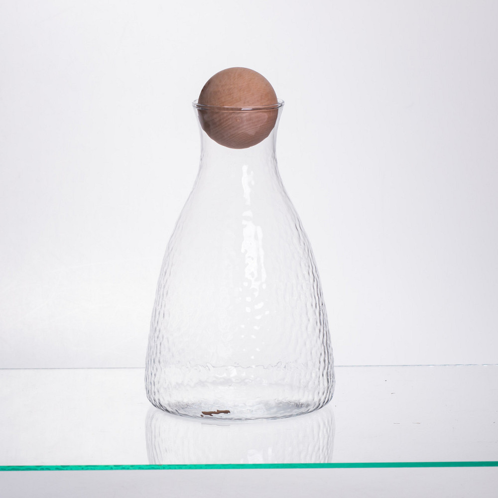 Набір для напоїв графин з бамбуковою кришкою та 6 склянок, прозорий 64486-37 Коломия - фото 2