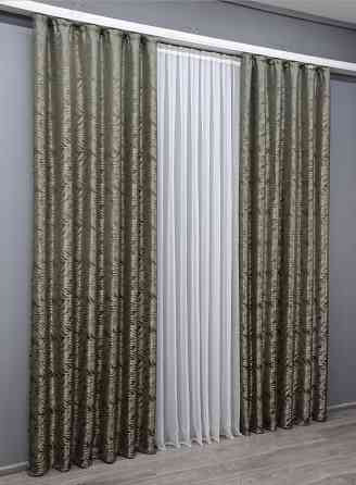 Комплект готових штор VR-Textil Жакард Magic № 1607ш Капучино 145х270 см 2 шт (33-0463) Київ