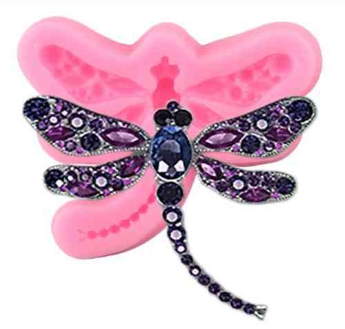 Молд силиконовый Стрекоза 59 на 48 мм розовый Киев