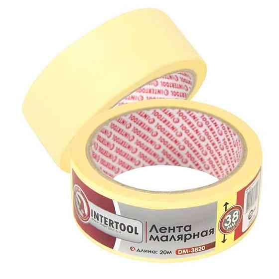 Лента малярная 38 мм, 20 м, желтая Мукачево