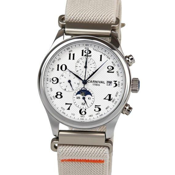 Часы мужские механические Carnival Masters White Sand (2 ремешка) Винница - изображение 1