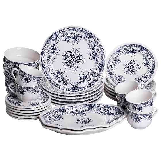 Yiwu Столовий набір посуду тарілок і чашок 32 предмети на 6 персон Vintage Elegant порцеляновий Коломия