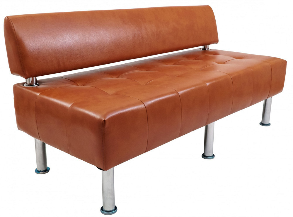 Диван Titan Office двойка со спинкой 1550х650х750 Коричневый Киев - изображение 2