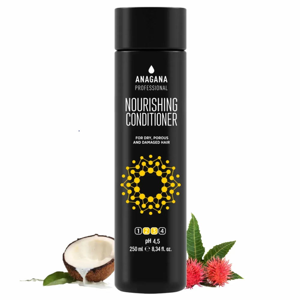 Кондиціонер Живильний з кератином для сухого пористого волосся ANAGANA 250 мл Київ - фото 2