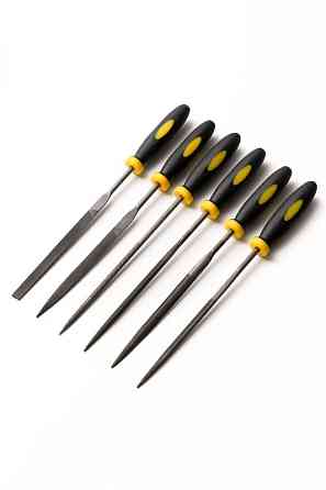 MASTERTOOL Надфілі MASTERTOOL з двокомонентною ручкою 140 мм набір 6 шт 06-0010 Коломия