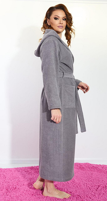 Хлопковый махровый халат с капюшоном Киев - изображение 3