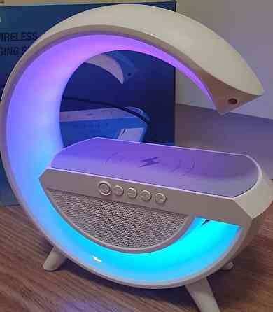 Нічник-бездротовий зарядний пристрій та Bluetooth колонка 3в1 з RGB. Харків