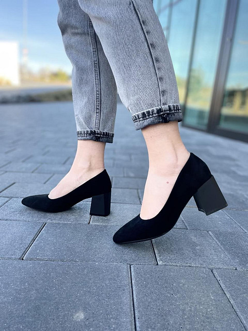 VIKA Туфлі жіночі VIKA чорні еко-замша каблук 6см розміри 36-40 (4925) Коломия - фото 10