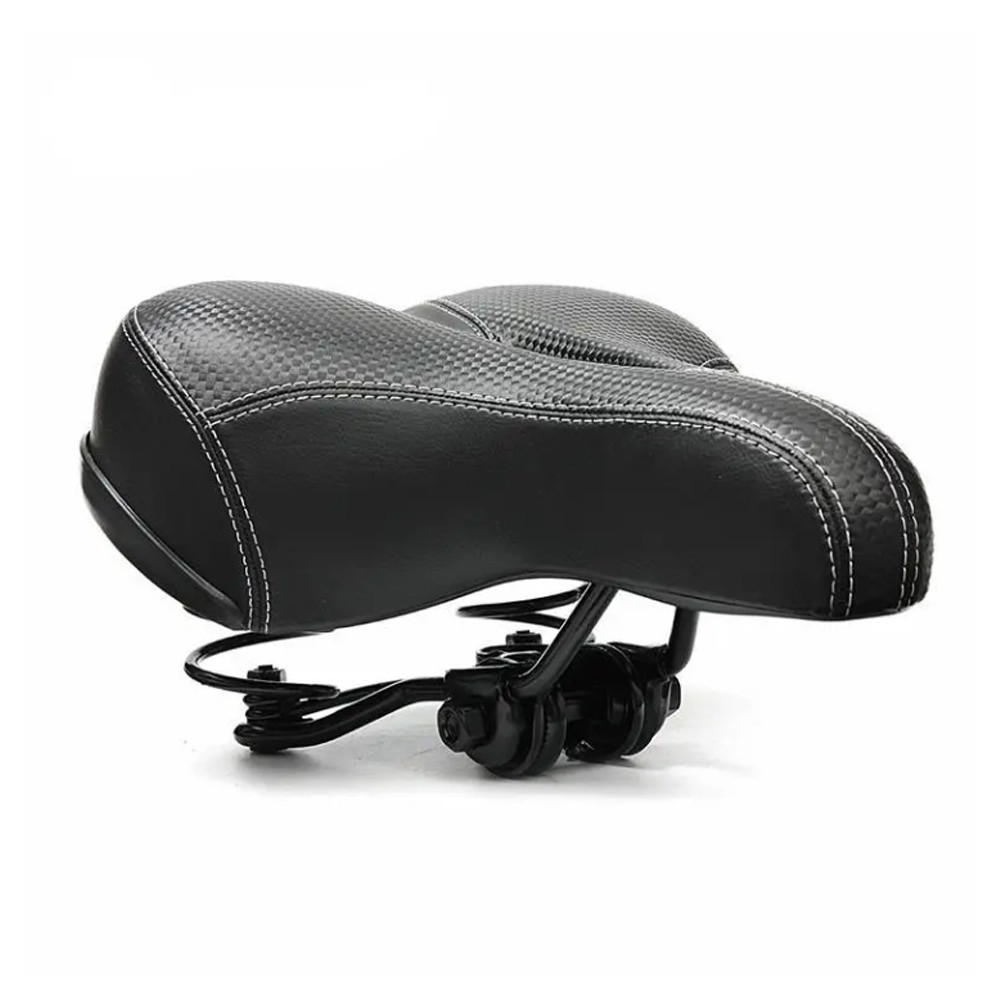 Седло для велосипеда на пружинах мягкое амортизирующее Черное 260*210 мм Бровары - изображение 3