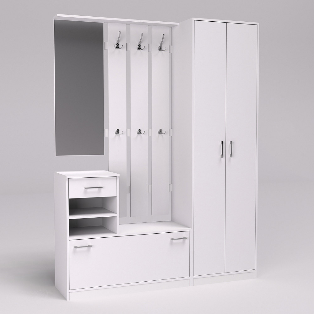 Прихожая Соло-3, Белый, 1600/400/2100 Львов - изображение 1