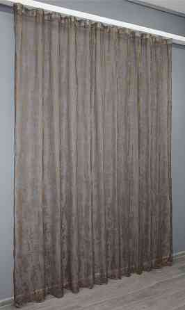 Тюль VR-Textil 1403т Мармур Жакард Коричневий 250х270 см (42-0851) Київ