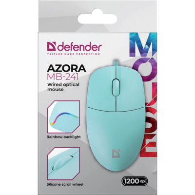 Мышка Defender Azora MB-241 LED USB Blue (52243) Винница - изображение 4