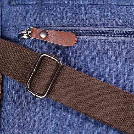 Цікава чоловіча сумка через плече із текстилю Синя (Vintage) Київ