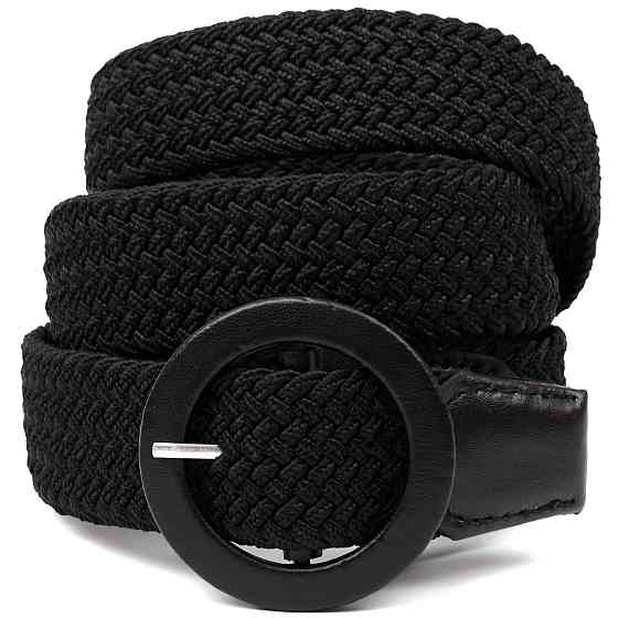 Женский текстильный ремень Vintage 20821 Черный Киев