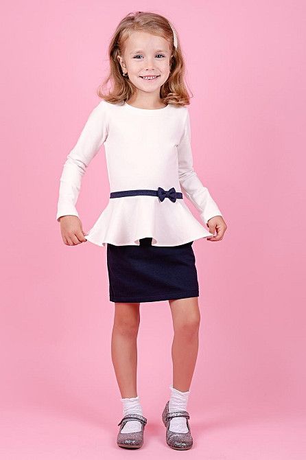 Блуза детская школьная (цвета : розовый, кремовый) топ Крохатушка одяг Киев - изображение 4