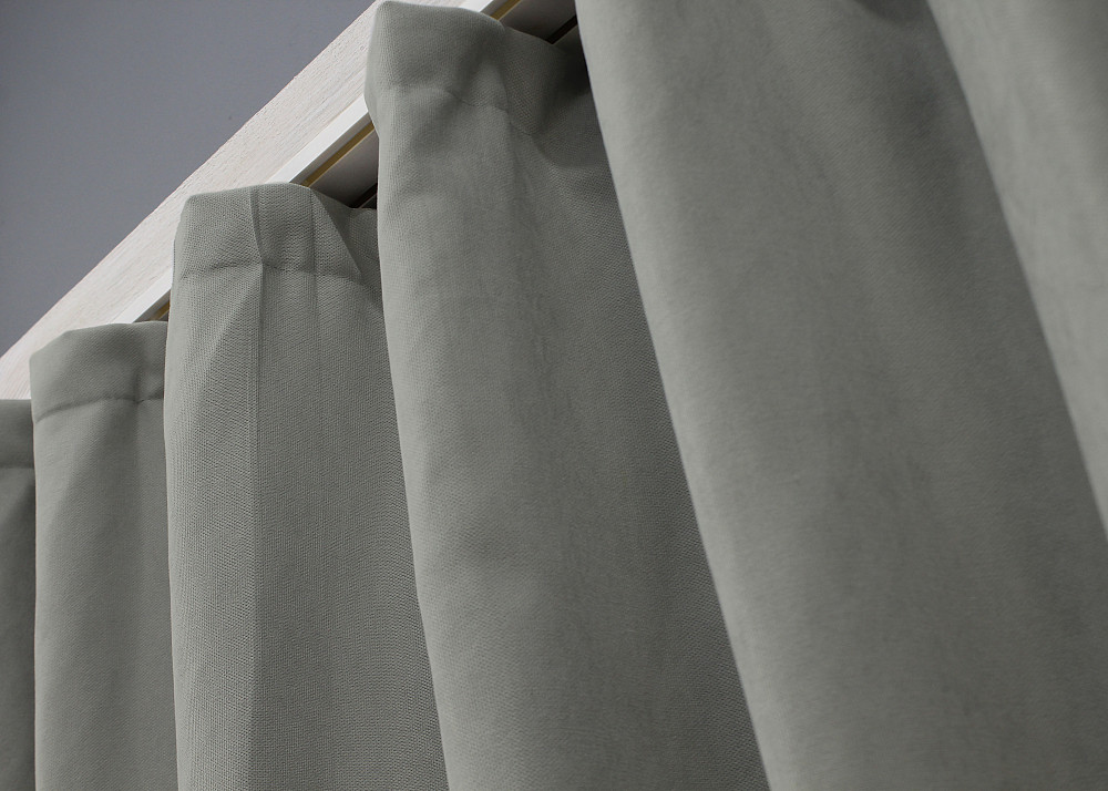 Комплект коротких штор VR-Textil Мікровелюр Petek № 1477ш Світло-сірий 140х170 см 2 шт (35-0221) Київ - фото 8