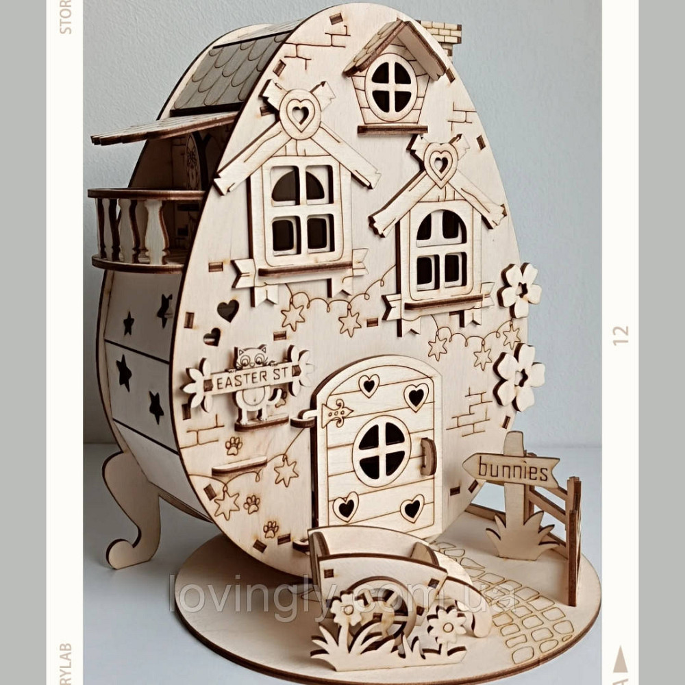 Оригинальный домик – подставка под пасхальные яйца. Пасхальный декр. Ирпень - изображение 3