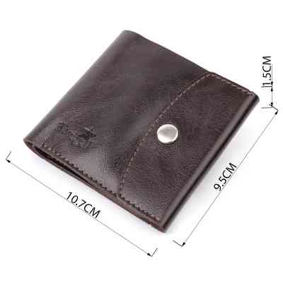 Портмоне Shvigel З натуральної шкіри Коричневе (16621) Вінниця