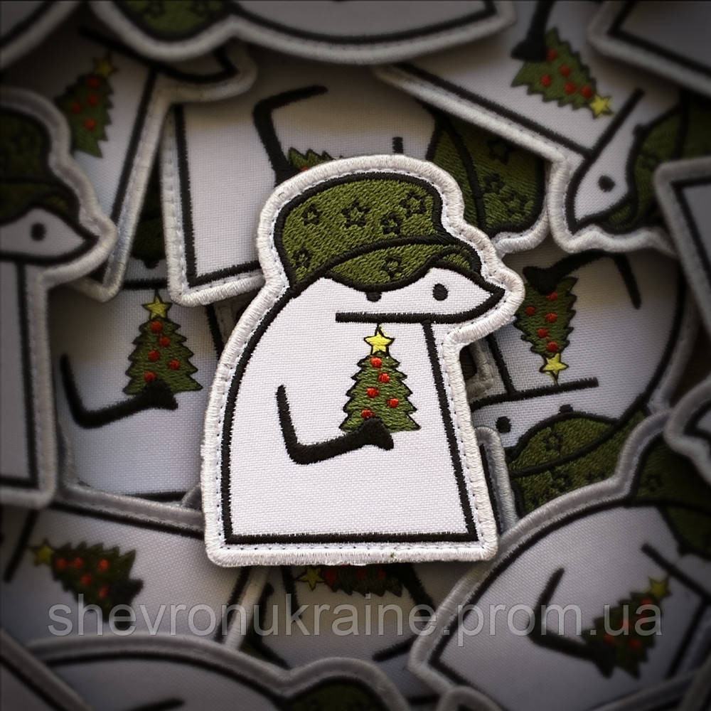 Шеврон флорк с ёлочкой (Форма контурная. На липучке) Размер 8x6.3см Киев - изображение 1