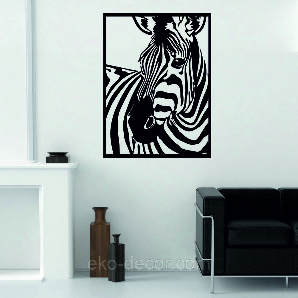 Декоративное настенное Панно «Зебра» Декор на стену 110*78 см Киев - изображение 3