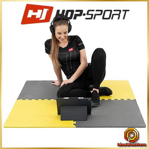 Спортивний м'який мат-пазл EVA 1 см, 4 частини, для занять спортом вдома та в залі йоги, фітнесу і дитячих занять Київ - фото 1