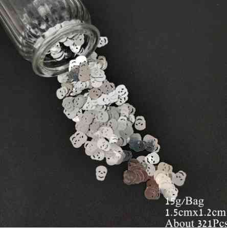 Конфетти Хэллоуин Черепа 15 г серебристый Киев