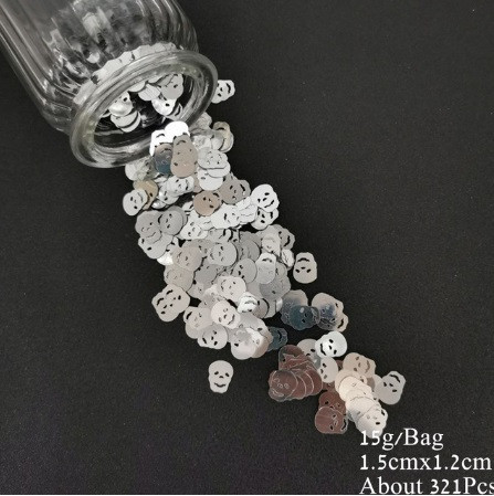 Конфетти Хэллоуин Черепа 15 г серебристый Киев - изображение 2